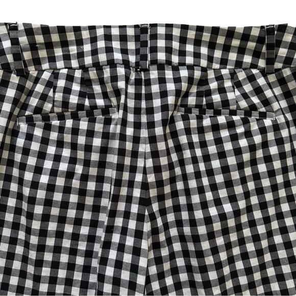 Ann Taylor Factory Ankle Pants Black White Gingham Curvy Fit Summer Pants Size 6 - Picture 7 of 12